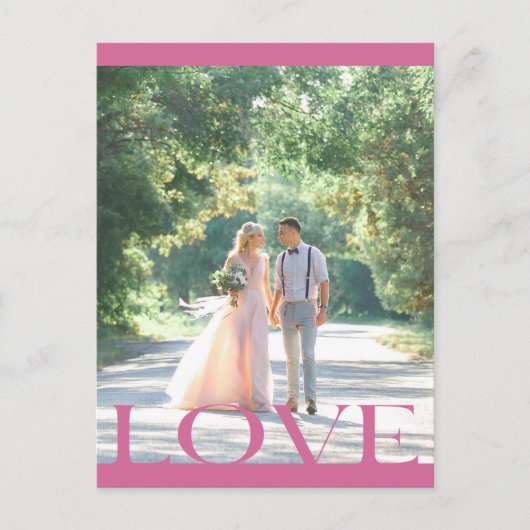 Typografisch LOVE Lijst Design Briefkaart (Voorkant)