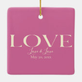 Typografisch LOVE Lijst Design Ornament (Achterkant)