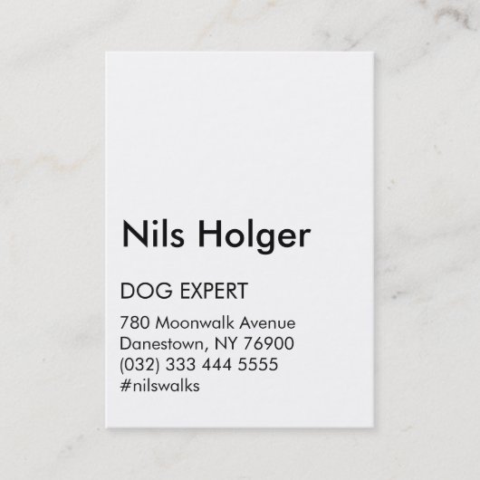 Typografisch, modern, Type only Pug Visitekaartje (Voorkant)