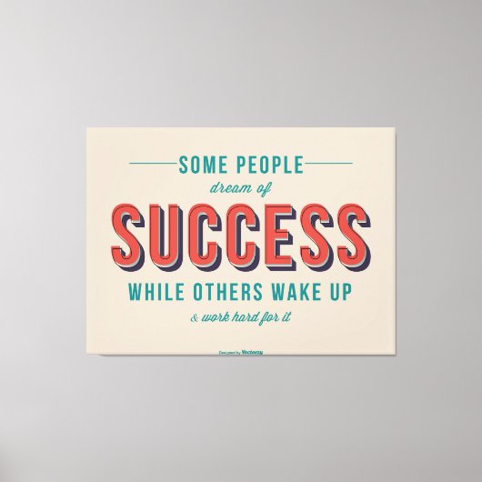 Typografisch Motivatie Poster Canvas Afdruk (Voorkant)