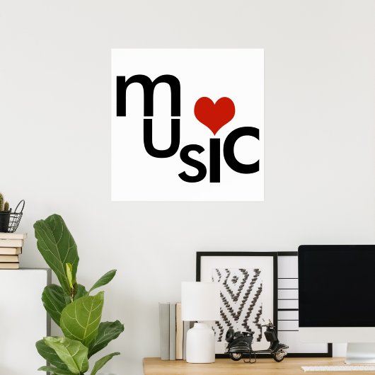 typografisch muziekontwerp poster (Thuiskantoor)