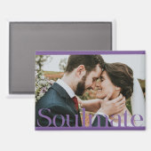 Typografisch ontwerp van het Soulmate Lijst Magneet (Voorkant / Achterkant)