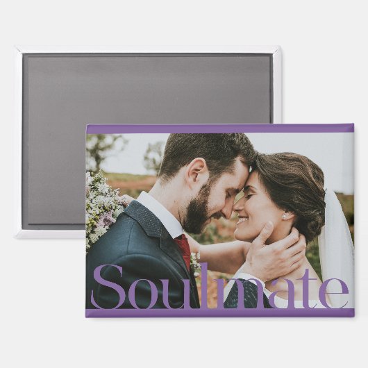 Typografisch ontwerp van het Soulmate Lijst Magneet (Voorkant / Achterkant)