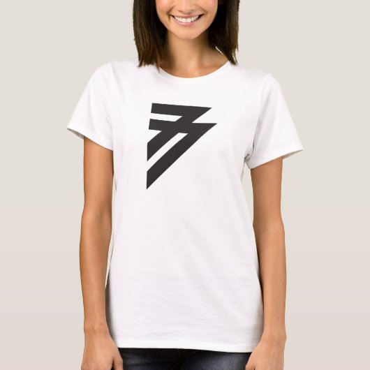 Typografisch ontwerp. Voor mensen die in 1977 zijn T-shirt (Voorkant)