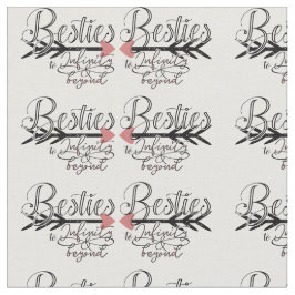 typografisch patroon Beste vrienden BFF Stof
