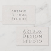 typografisch rijstpapier | Naturel Visitekaartje (Voorkant / Achterkant)