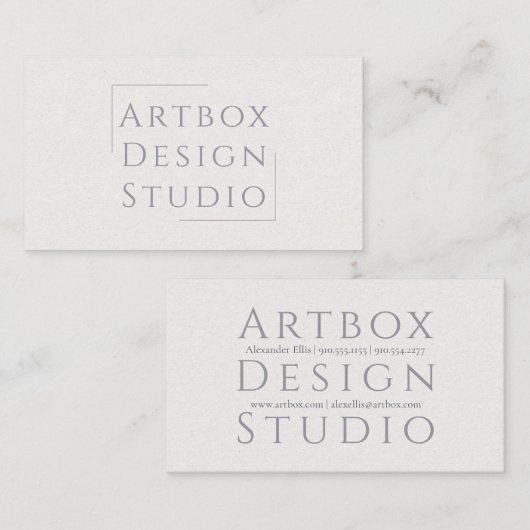 typografisch rijstpapier | Wit Visitekaartje (Voorkant / Achterkant)