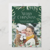 Typografisch script Groene vrolijke kerstkaart (Voorkant)