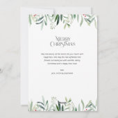 Typografisch script Groene vrolijke kerstkaart (Achterkant)