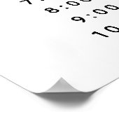 Typografisch script Natuurhandschrift Poster (Hoek)