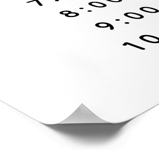 Typografisch script Natuurhandschrift Poster (Hoek)