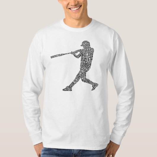 Typografisch T-shirt van de Mannen van de softbals (Voorkant)