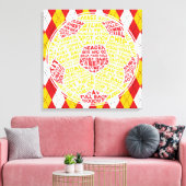 Typografisch Voetbal Box Canvas Afdruk (Insitu (Woonkamer))