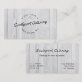 Typografisch wit hout visitekaartje (Voorkant / Achterkant)