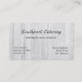 Typografisch wit hout visitekaartje (Achterkant)