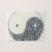 typografisch yin-yang-symbool legpuzzel (Horizontaal)