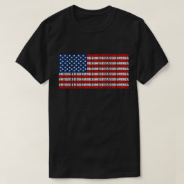 Typografische Amerikaanse vlag T-shirt