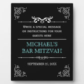  Typografische Bar/bat Mitzvah Plaque Fotoplaat (Voorkant)