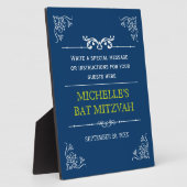  Typografische Bar/bat Mitzvah Plaque Fotoplaat (Zijkant)