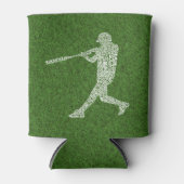 Typografische Baseball Softball Player kan Blikjeskoeler (Voorkant)