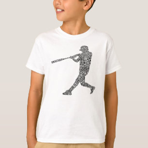 Typografische Baseball Softball Player T-shirt