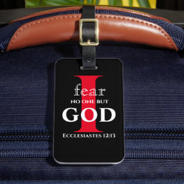 Typografische Bijbelversie ● Ik vrees niemand maar Bagagelabel