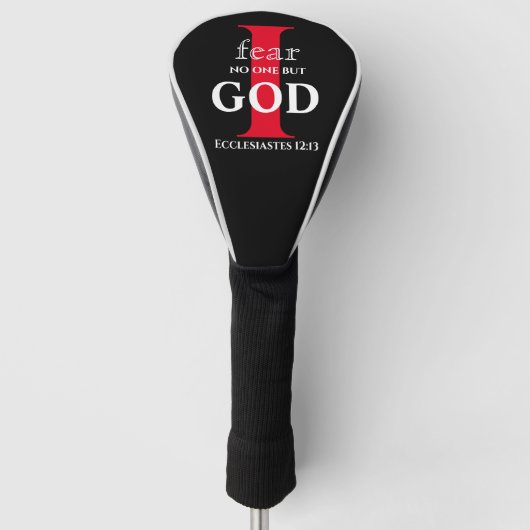 Typografische Bijbelversie ● Ik vrees niemand maar Golfheadcover (Voorkant)