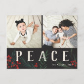 Typografische Botanica 2 Fotovrede Feestdagenkaart (Voorkant)