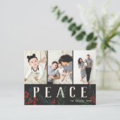 Typografische Botanica 3 Fotovrede Feestdagenkaart (Staand voorkant)