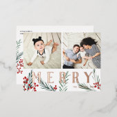 Typografische Botanicals 2 Fotokledingindustrie Folie Feestdagen Briefkaart (Voorkant / Achterkant)