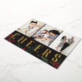 Typografische Botanische stoffen 3 Fotocollage Che Folie Feestdagenkaart (Gedraaid)