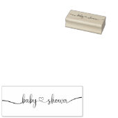 Typografische Calligrafie Aangepast Baby shower Rubberstempel (Gestempeld)
