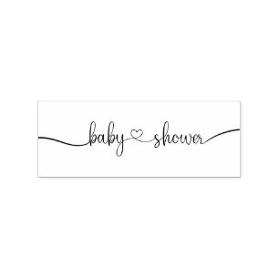 Typografische Calligrafie Aangepast Baby shower Rubberstempel