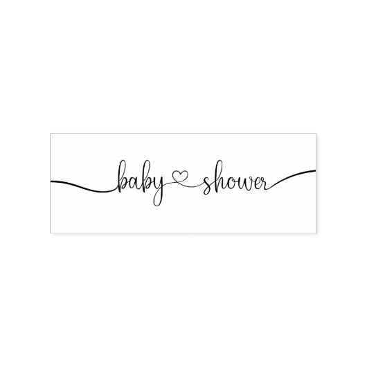 Typografische Calligrafie Aangepast Baby shower Rubberstempel (Afrduk)