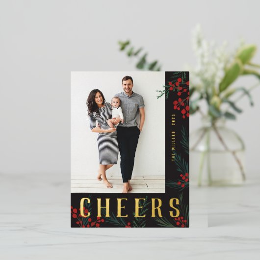 Typografische chemicaliën Fotochemische stoffen Folie Feestdagen Briefkaart (Staand Voorkant)