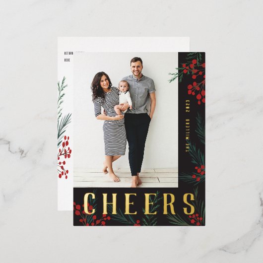 Typografische chemicaliën Fotochemische stoffen Folie Feestdagen Briefkaart (Voorkant / Achterkant)