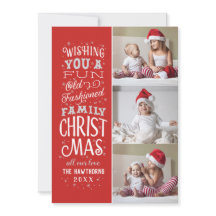 Typografische Christmas Kaart Three Foto