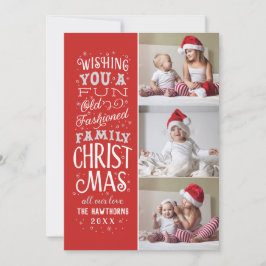 Typografische Christmas Kaart Three Foto