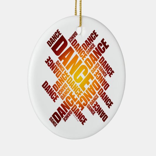 Typografische Dance (Fire)-sierans Keramisch Ornament (Rechts)