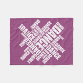 Typografische Dance Fleece Deken (Voorkant (Horizontaal))