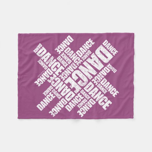 Typografische Dance Fleece Deken (Voorkant (Horizontaal))