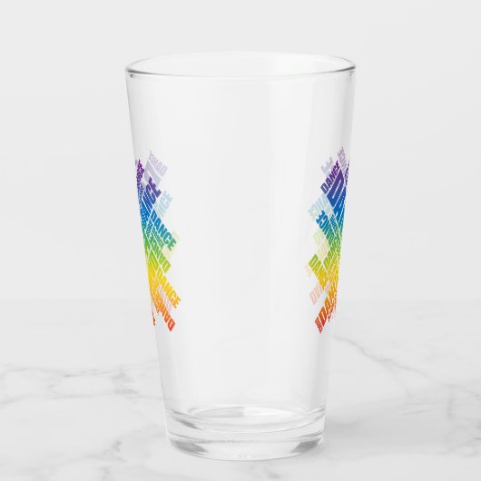 Typografische Dance Glas (Rechts)