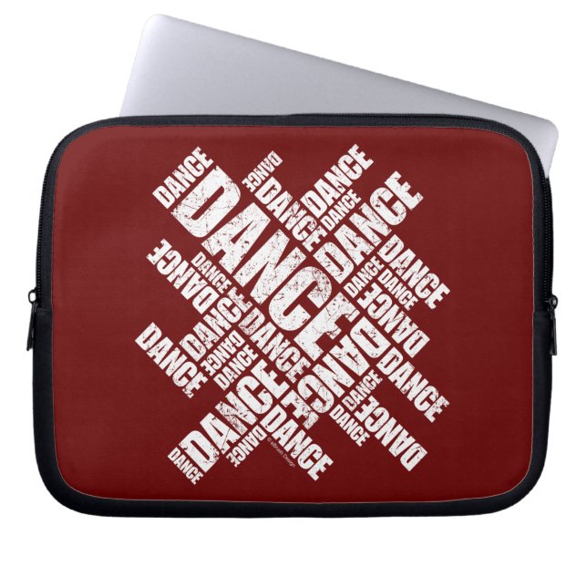 Typografische Dans (noodsituatie) Laptop Sleeve (Voorkant)