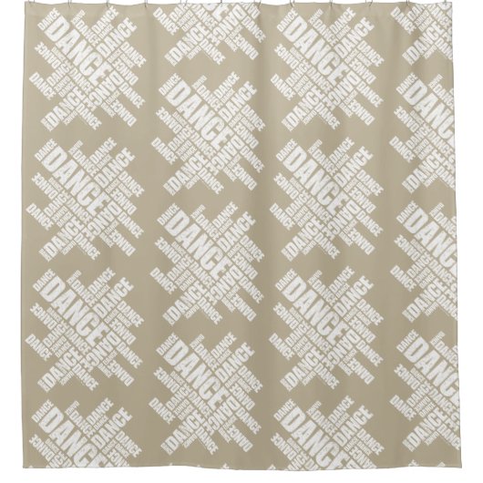 Typografische Dans (noodsituatie) Shower Curtain Douchegordijn (Voorkant)