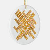 Typografische Dans (Rust)-versiering Keramisch Ornament (Rechts)