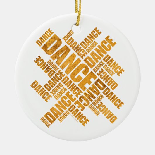Typografische Dans (Rust)-versiering Keramisch Ornament (Voorkant)