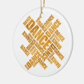 Typografische Dans (Rust)-versiering Keramisch Ornament (Links)
