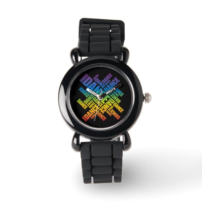 Typografische Dans (Spectrum) Horloge (Voorkant)