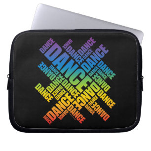Typografische Dans (spectrum) Laptop Sleeve