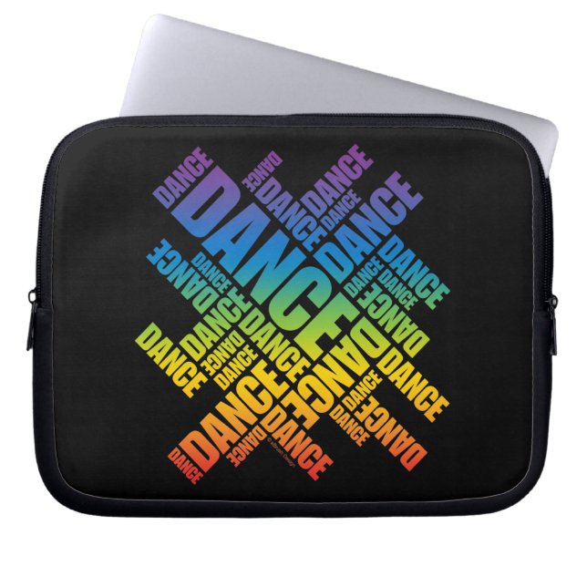 Typografische Dans (spectrum) Laptop Sleeve (Voorkant)